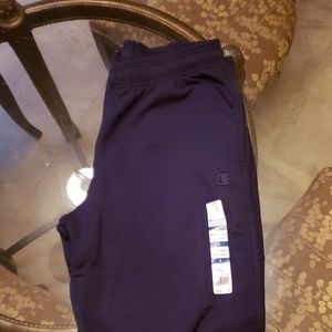 Champion Mens Size L Blue Fleece Jogging Pants